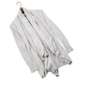 27 Miles Malibu Cashmere Belted Cardigan Open Front Women's XS Gray